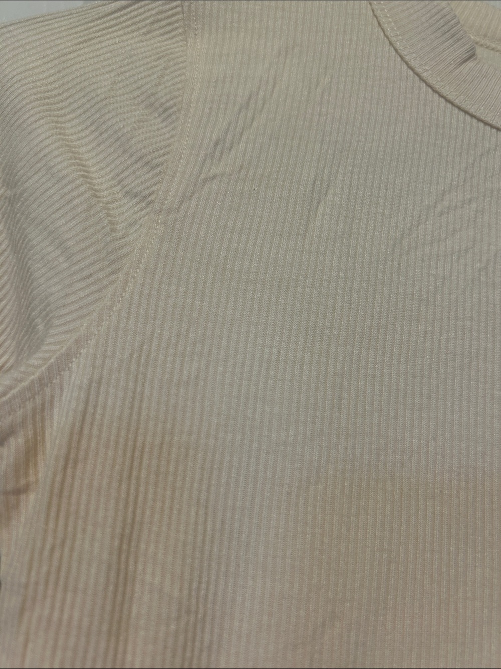 NWOT Noli Essential Long Sleeve Rib Tee - Vanilla, size S - Picture 4 of 6